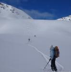 Pas mal la neige en descendant du col des Fours en Haute Maurienne.