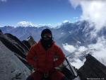 Daniel au sommet du Thapa Peak (6010m). Au fond les Anapurnas.