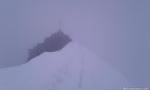 Le sommet de l'Alalinhorn dans la brume...