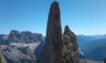 La cima Picolissima depuis la Cima Grande : tellement élancée...